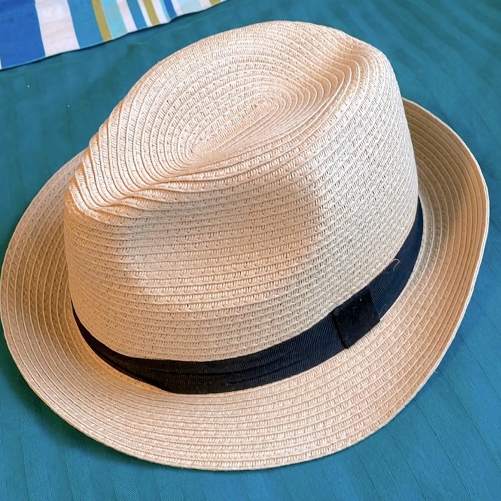 Classic Tan Fedora Hat with Black Band